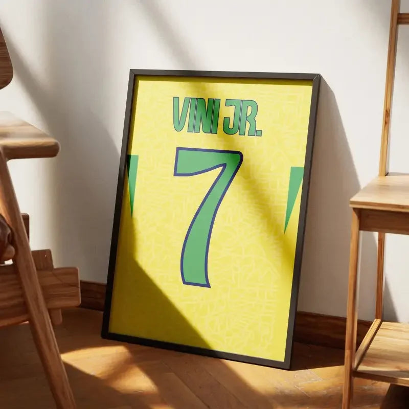 Cadre Brésil Domicile Copa 2024 – Affiche encadrée personnalisée - Cadre Perso