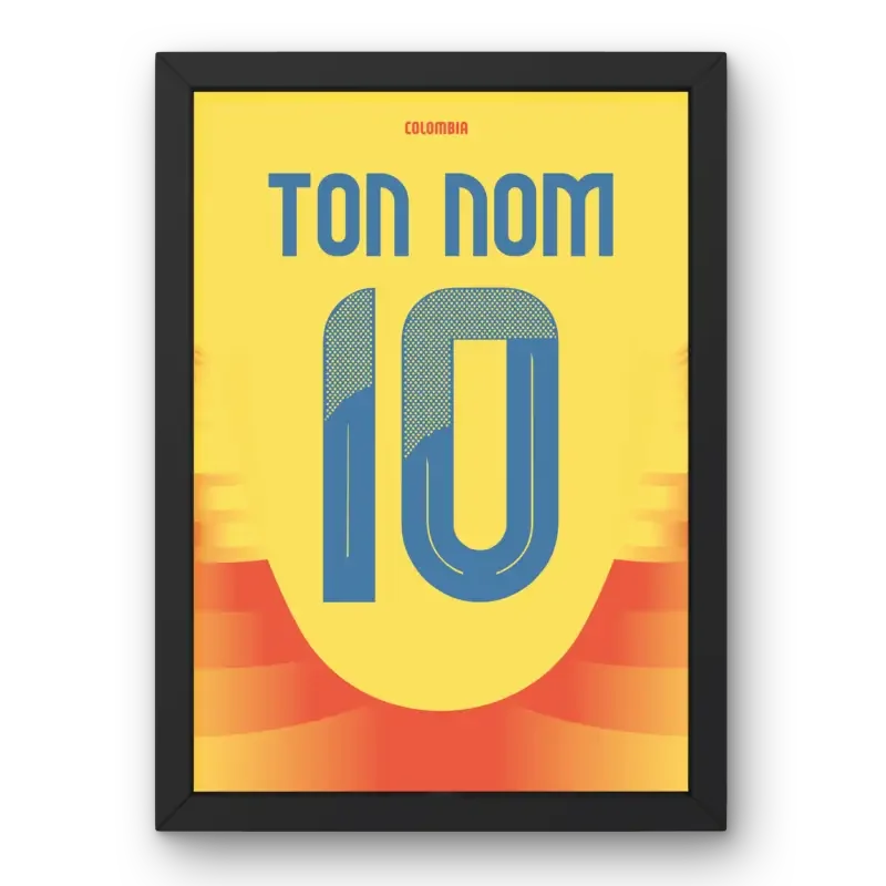 Cadre Colombie Domicile Copa 2024 – Affiche encadrée personnalisée - Cadre Perso
