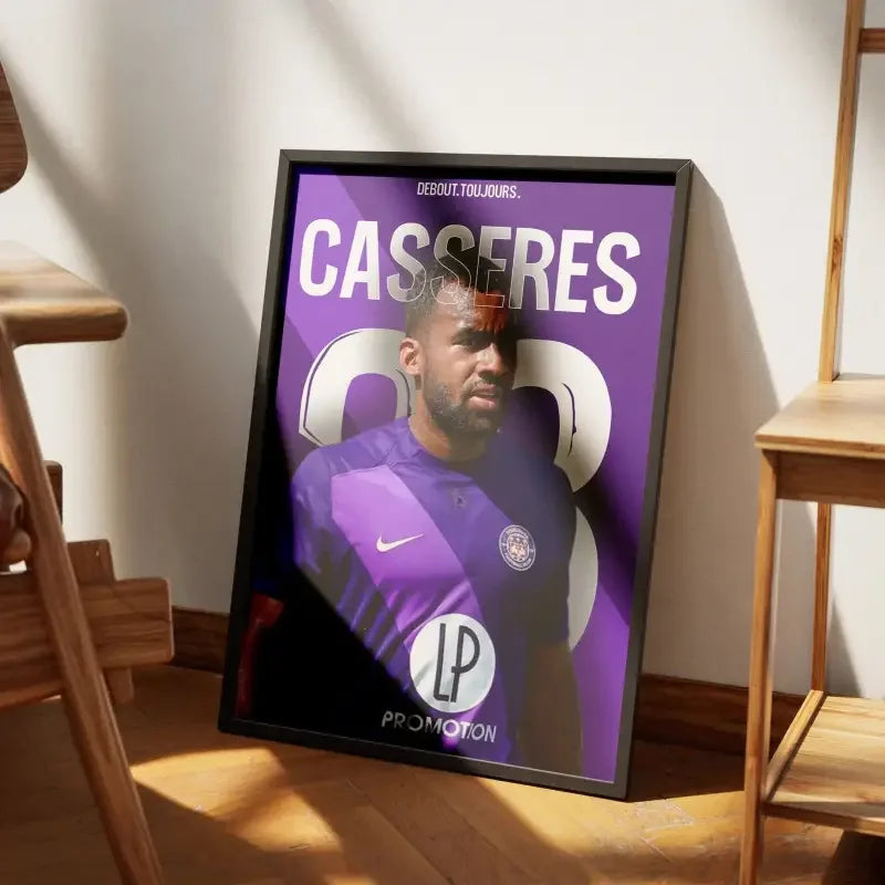 Cadre Cristian Cásseres Jr. Toulouse - Espoir du Téfécé – Affiche encadrée personnalisée - Cadre Perso