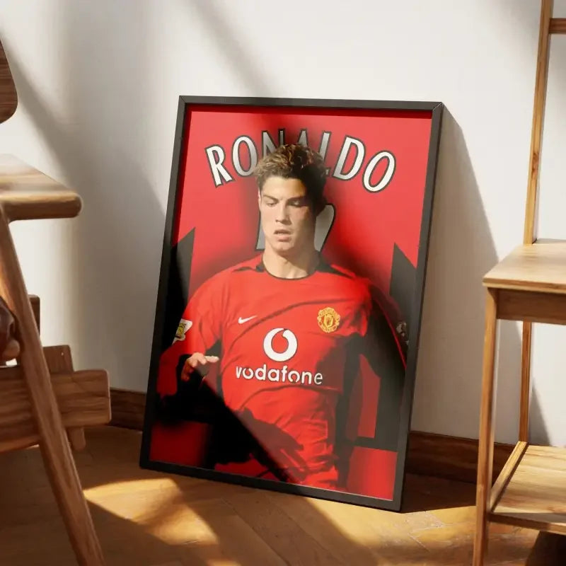 Cadre Cristiano Ronaldo - Manchester United 2003 | L'ascension d'une légende – Affiche encadrée personnalisée - Cadre Perso