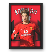 Cadre Cristiano Ronaldo - Manchester United 2003 | L'ascension d'une légende – Affiche encadrée personnalisée - Cadre Perso