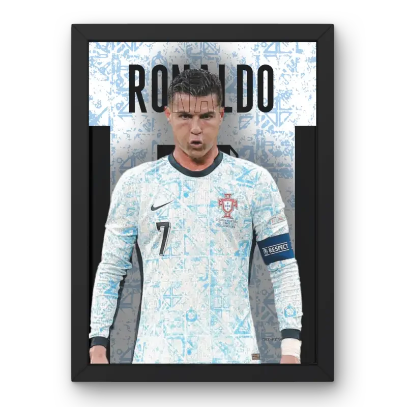 Cadre Cristiano Ronaldo - Portugal | Légende du Football Mondial – Affiche encadrée personnalisée - Cadre Perso