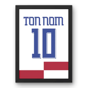 Cadre Croatie Domicile Euro 2024 – Affiche encadrée personnalisée - Cadre Perso