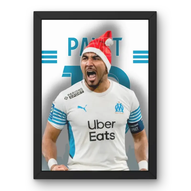 Cadre Dimitri Payet - OM | Magicien du Vélodrome – Affiche encadrée personnalisée - Cadre Perso