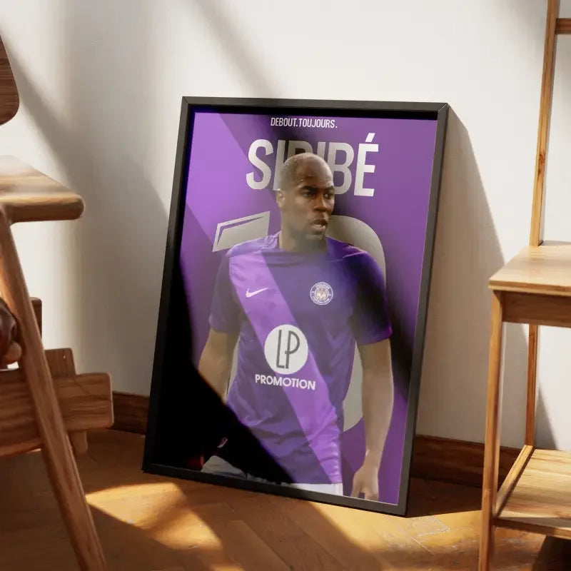 Cadre Djibril Sidibé - Le Roc du Toulouse FC – Affiche encadrée personnalisée - Cadre Perso