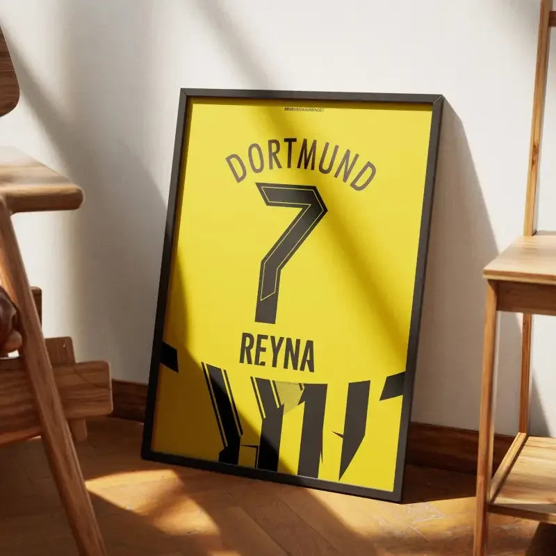 Cadre Dortmund (Coupe) Domicile 2024-2025 – Affiche encadrée personnalisée - Cadre Perso