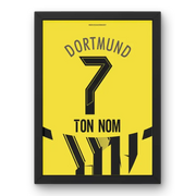 Cadre Dortmund (Coupe) Domicile 2024-2025 – Affiche encadrée personnalisée - Cadre Perso