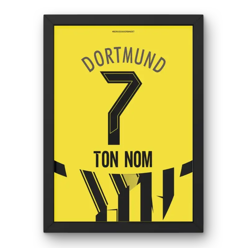 Cadre Dortmund (Coupe) Domicile 2024-2025 – Affiche encadrée personnalisée - Cadre Perso