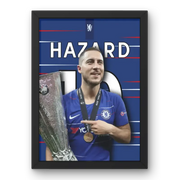 Cadre Eden Hazard - Chelsea FC – Affiche encadrée personnalisée - Cadre Perso