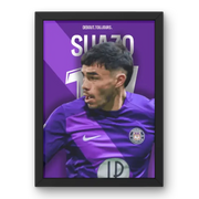 Cadre Gabriel Suazo - Le Guerrier du Toulouse FC – Affiche encadrée personnalisée - Cadre Perso
