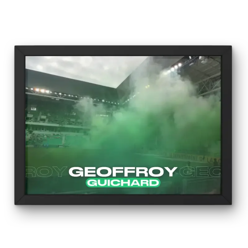 Cadre Geoffroy-Guichard | L'âme des Verts – Affiche encadrée personnalisée - Cadre Perso
