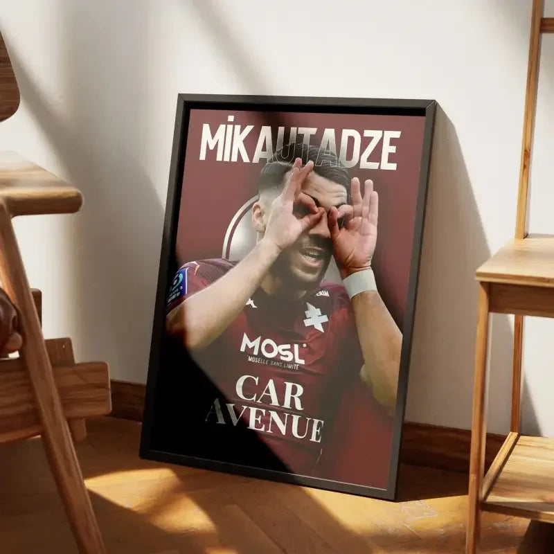 Cadre Georges Mikautadze - FC Metz – Affiche encadrée personnalisée - Cadre Perso