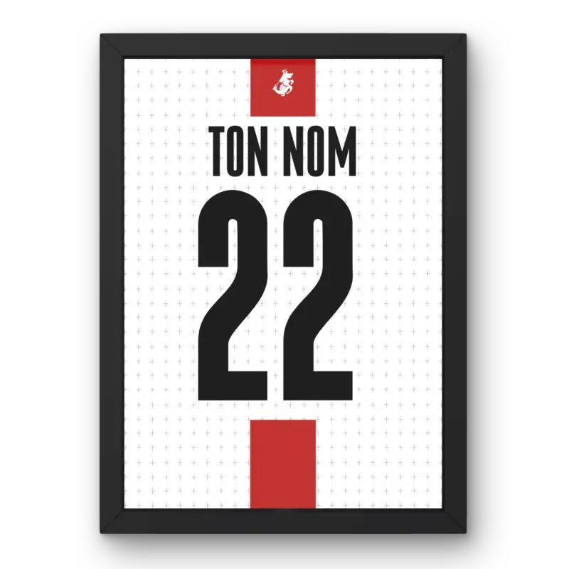Cadre Géorgie Domicile Euro 2024 – Affiche encadrée personnalisée - Cadre Perso