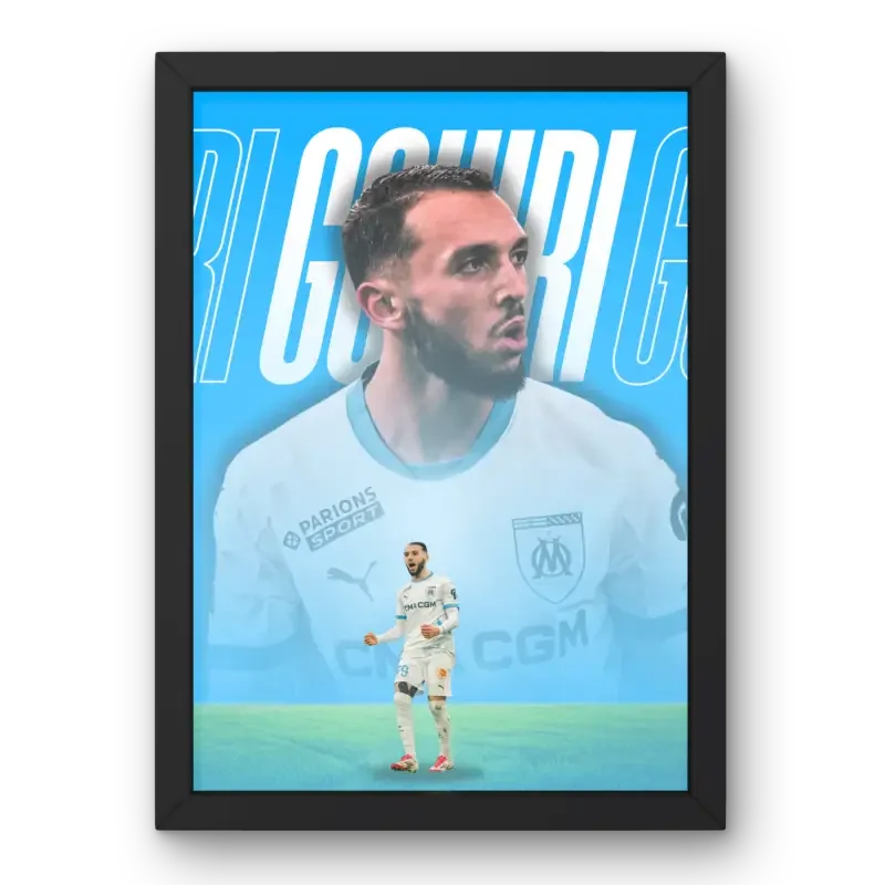 Cadre Gouiri - OM – Affiche encadrée personnalisée - Cadre Perso
