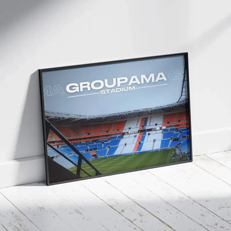 Cadre Groupama Stadium Lyon | Le Cœur du Football Lyonnais – Affiche encadrée personnalisée - Cadre Perso