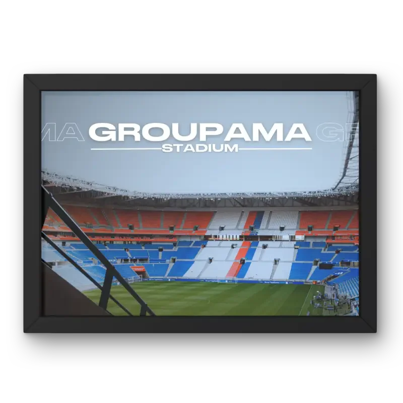 Cadre Groupama Stadium Lyon | Le Cœur du Football Lyonnais – Affiche encadrée personnalisée - Cadre Perso