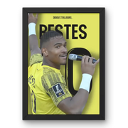 Cadre Guillaume Restes - Toulouse FC | L'Infaillible Défenseur des Filets – Affiche encadrée personnalisée - Cadre Perso