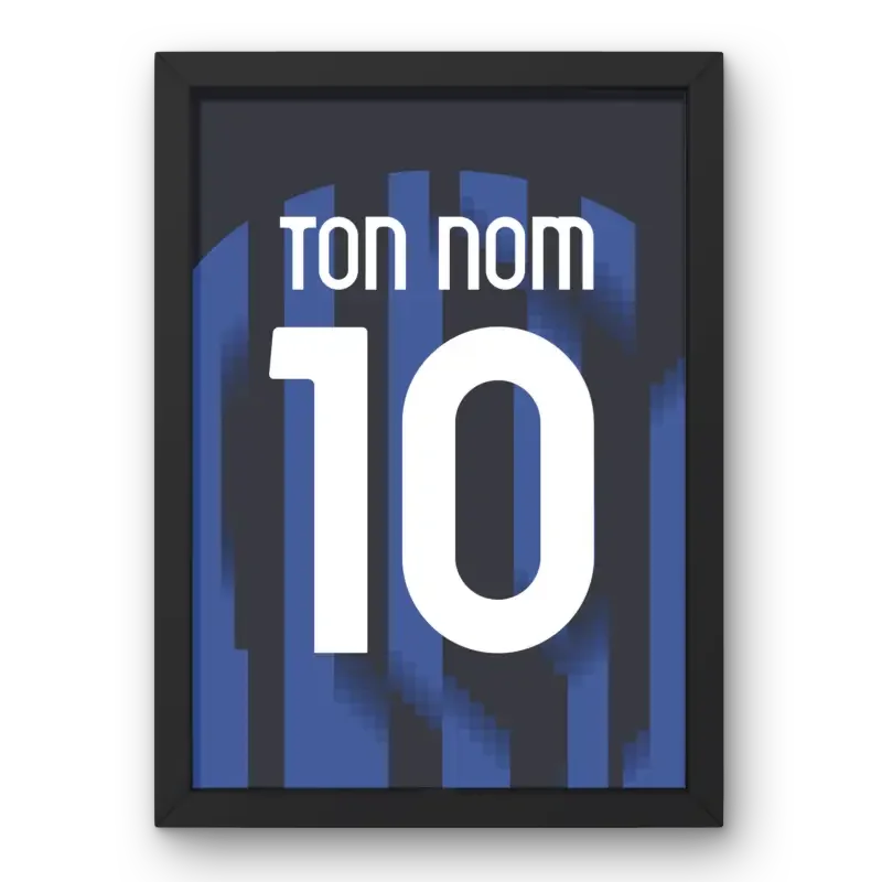 Cadre Inter Milan Domicile 2023-2024 – Affiche encadrée personnalisée - Cadre Perso