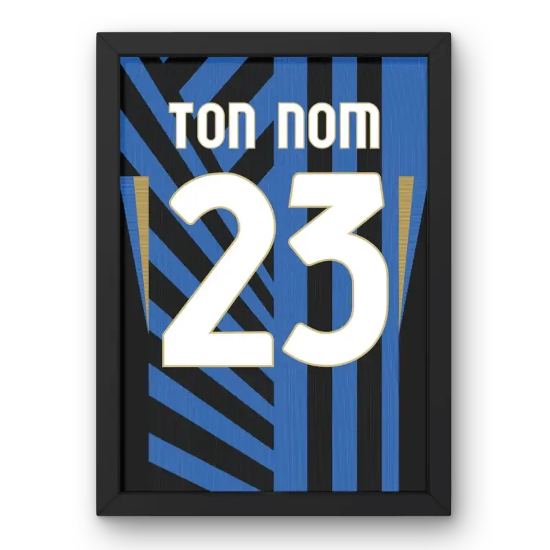 Cadre Inter Milan Domicile 2024-2025 – Affiche encadrée personnalisée - Cadre Perso