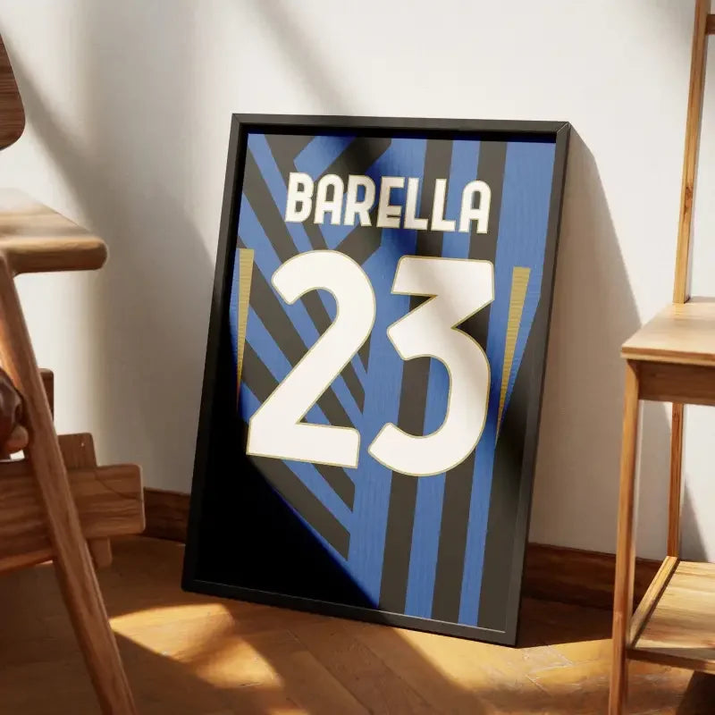 Cadre Inter Milan Domicile 2024-2025 – Affiche encadrée personnalisée - Cadre Perso