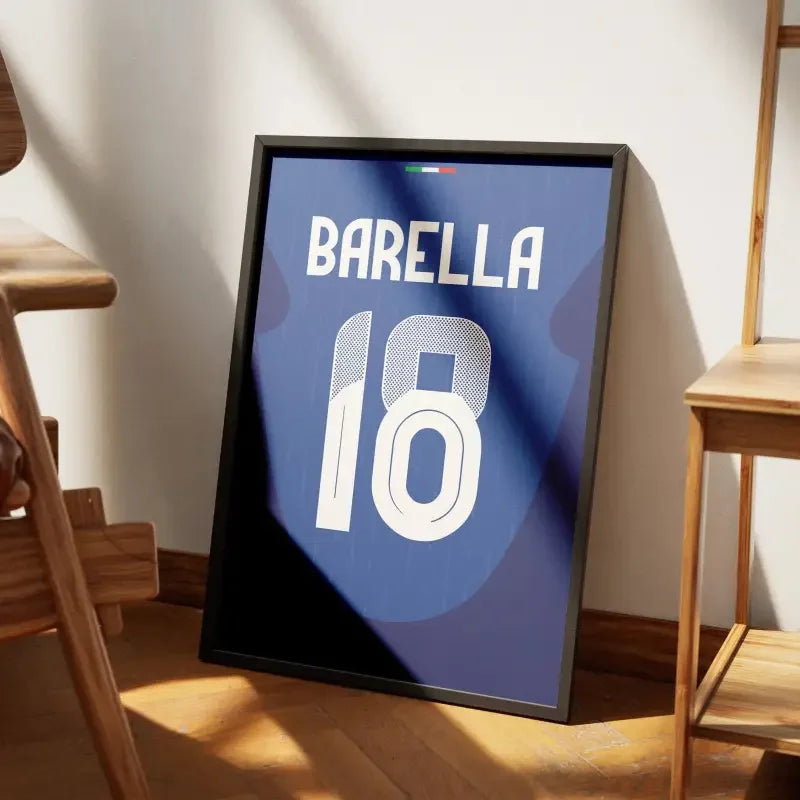 Cadre Italie Domicile Euro 2024 – Affiche encadrée personnalisée - Cadre Perso