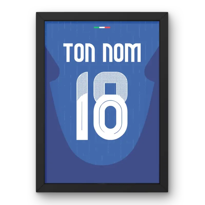 Cadre Italie Domicile Euro 2024 – Affiche encadrée personnalisée - Cadre Perso