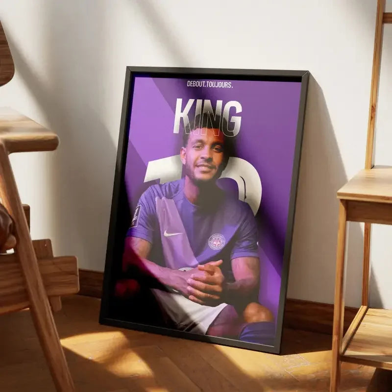 Cadre Joshua King - L'Attaquant du Toulouse FC – Affiche encadrée personnalisée - Cadre Perso