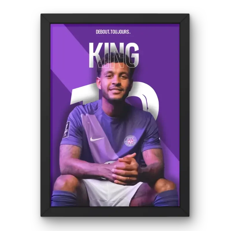Cadre Joshua King - L'Attaquant du Toulouse FC – Affiche encadrée personnalisée - Cadre Perso