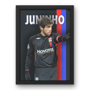 Cadre Juninho - L'Indispensable Légende de l'OL – Affiche encadrée personnalisée - Cadre Perso