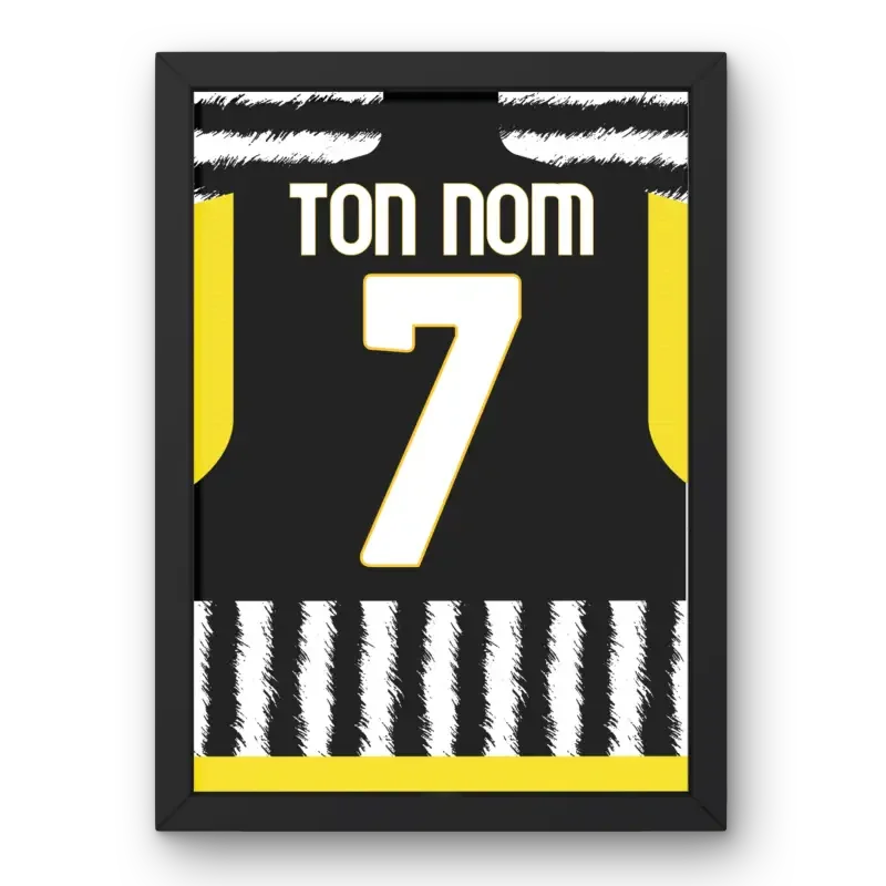 Cadre Juventus Domicile 2023-2024 – Affiche encadrée personnalisée - Cadre Perso