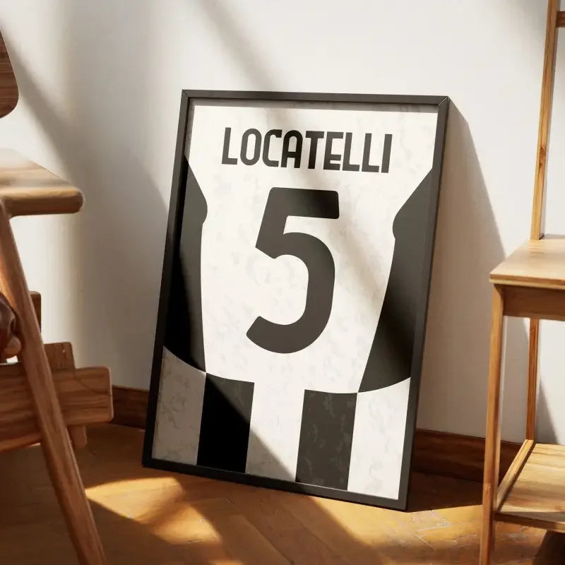 Cadre Juventus Domicile 2024-2025 – Affiche encadrée personnalisée - Cadre Perso