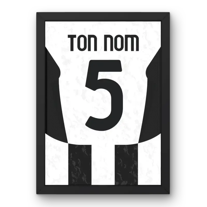 Cadre Juventus Domicile 2024-2025 – Affiche encadrée personnalisée - Cadre Perso