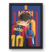 Cadre Lionel Messi - Légende du FC Barcelone – Affiche encadrée personnalisée - Cadre Perso