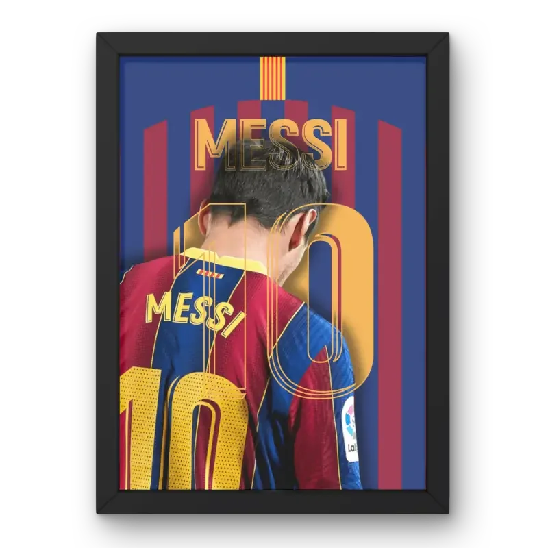Cadre Lionel Messi - Légende du FC Barcelone – Affiche encadrée personnalisée - Cadre Perso