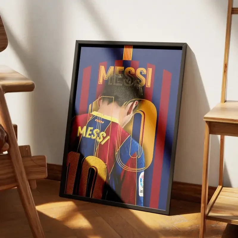 Cadre Lionel Messi - Légende du FC Barcelone – Affiche encadrée personnalisée - Cadre Perso