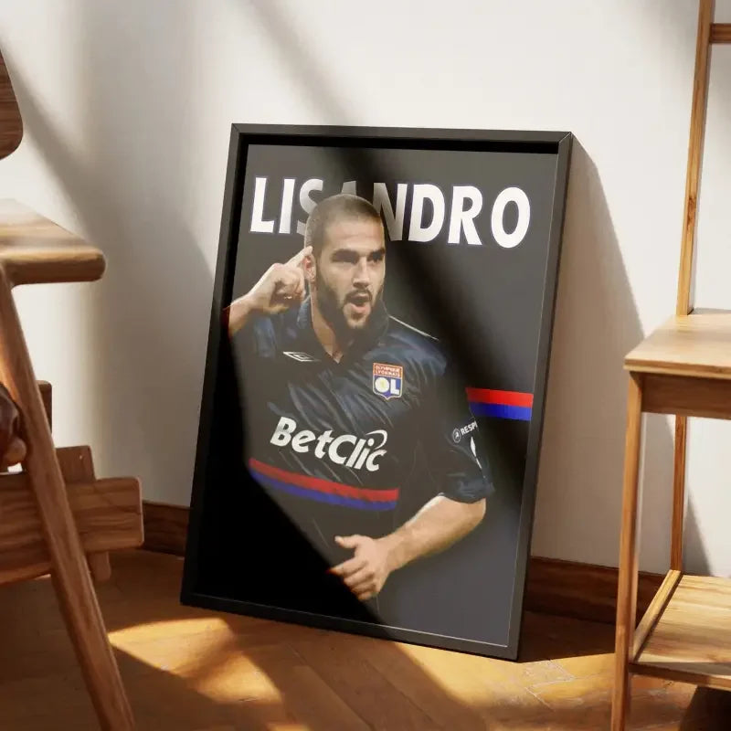Cadre Lisandro López - L'Argentin Magique de l'OL – Affiche encadrée personnalisée - Cadre Perso