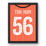 Cadre Lorient Domicile 2024-2025 – Affiche encadrée personnalisée - Cadre Perso