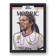 Cadre Luka Modrić - Maître du Milieu au Real Madrid – Affiche encadrée personnalisée - Cadre Perso