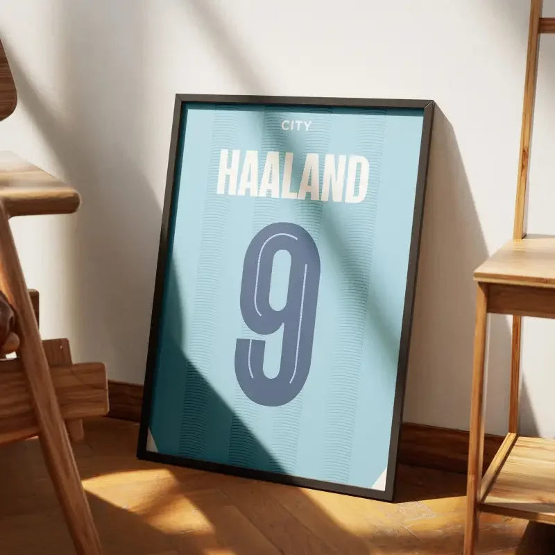 Cadre Manchester City Domicile 2023-2024 – Affiche encadrée personnalisée - Cadre Perso