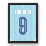 Cadre Manchester City Domicile 2023-2024 – Affiche encadrée personnalisée - Cadre Perso
