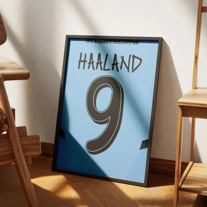Cadre Manchester City Domicile 2024-2025 – Affiche encadrée personnalisée - Cadre Perso