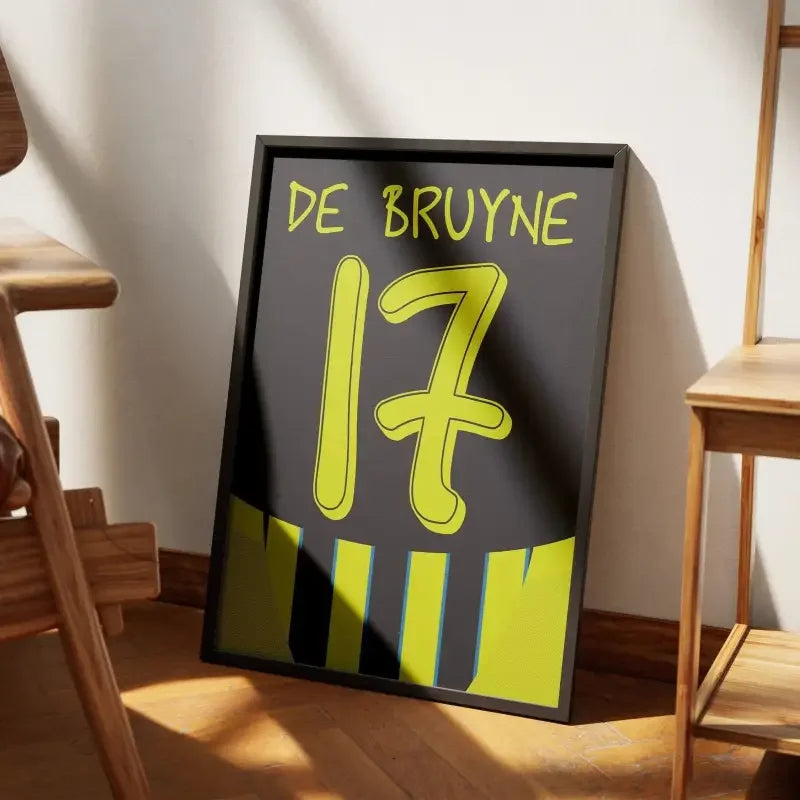 Cadre Manchester City Extérieur 2024-2025 – Affiche encadrée personnalisée - Cadre Perso