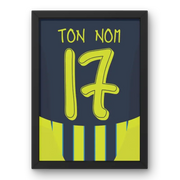 Cadre Manchester City Extérieur 2024-2025 – Affiche encadrée personnalisée - Cadre Perso
