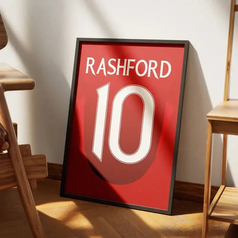 Cadre Manchester United Domicile 2024-2025 – Affiche encadrée personnalisée - Cadre Perso