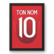 Cadre Manchester United Domicile 2024-2025 – Affiche encadrée personnalisée - Cadre Perso