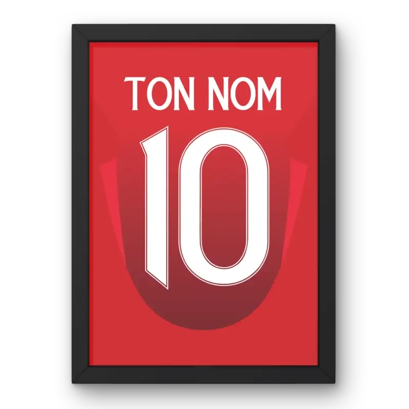 Cadre Manchester United Domicile 2024-2025 – Affiche encadrée personnalisée - Cadre Perso