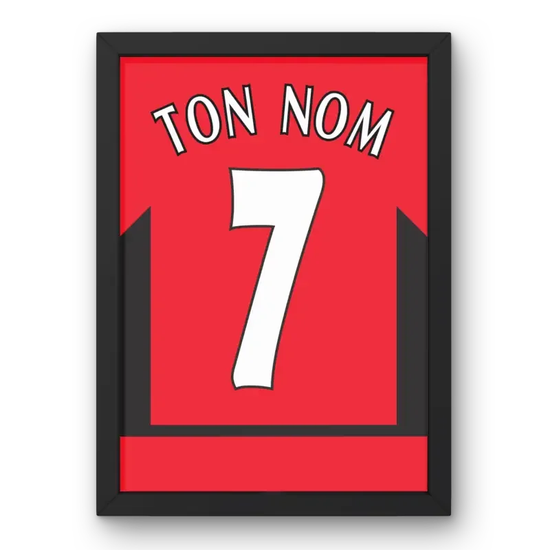 Cadre Manchester United Rétro 2002-2004 – Affiche encadrée personnalisée - Cadre Perso
