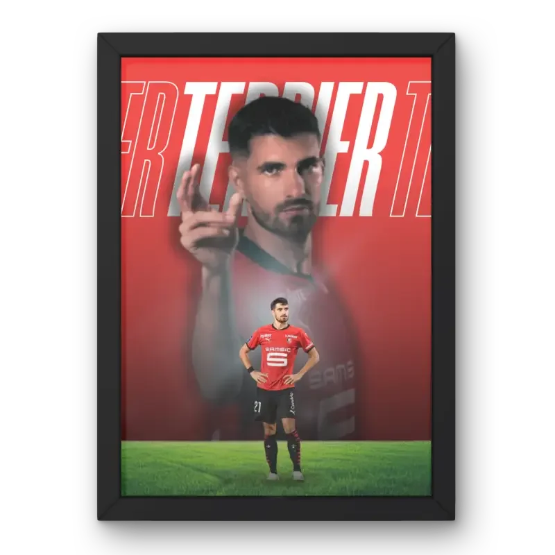 Cadre Martin Terrier - Stade Rennais – Affiche encadrée personnalisée - Cadre Perso