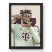 Cadre Michael Olise - Bayern Munich | Talent Franco-Anglais en Bavarois – Affiche encadrée personnalisée - Cadre Perso