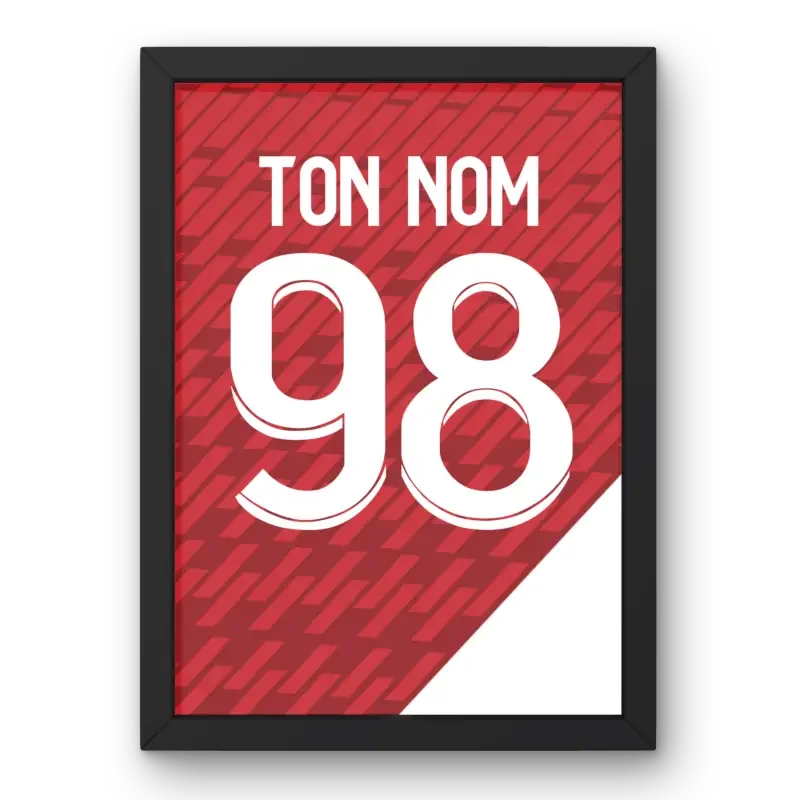 Cadre Monaco Domicile 2023-2024 – Affiche encadrée personnalisée - Cadre Perso